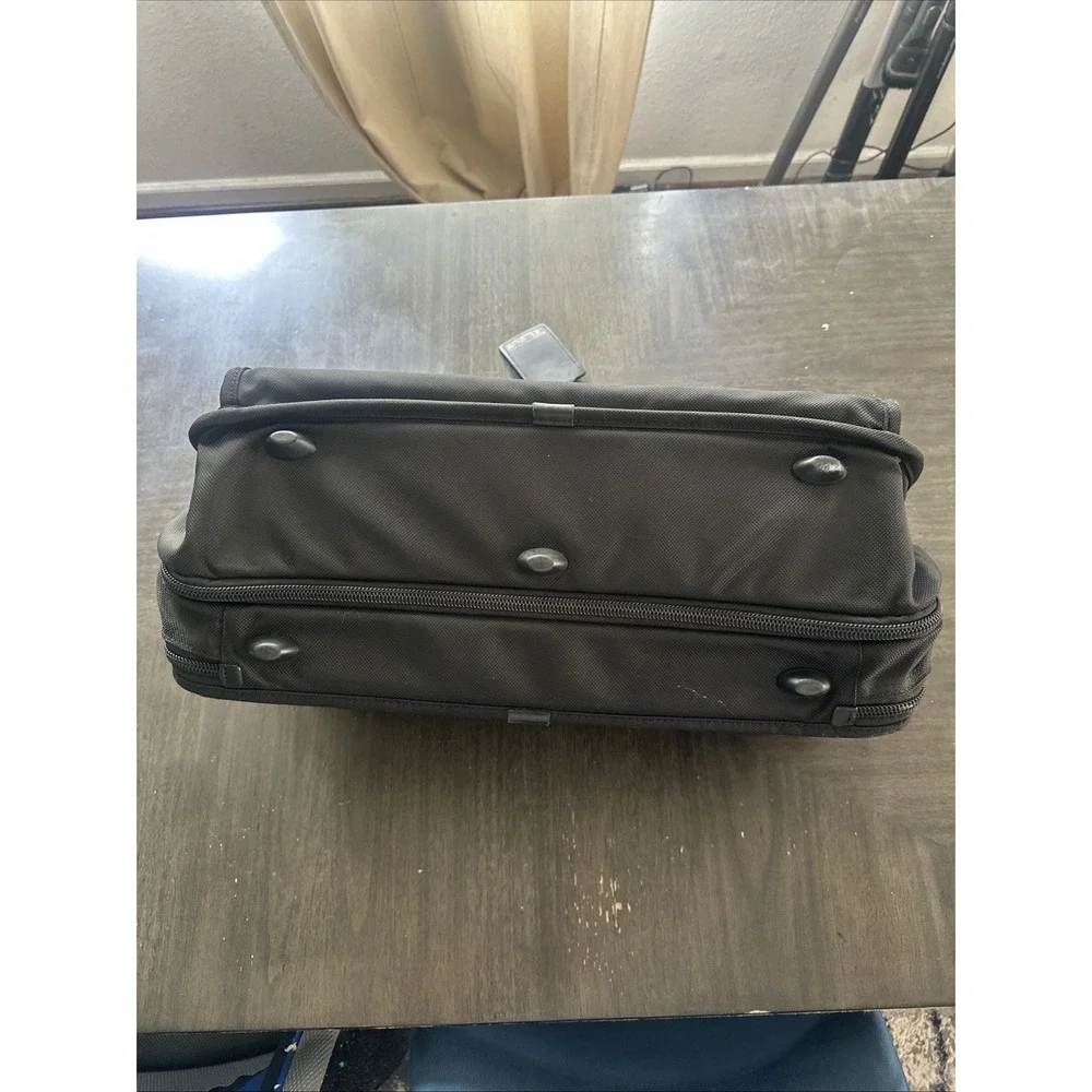 Tumi Black Nylon Carry On Expandable Luggage Laptop Shoulder Bag 22121DH Used